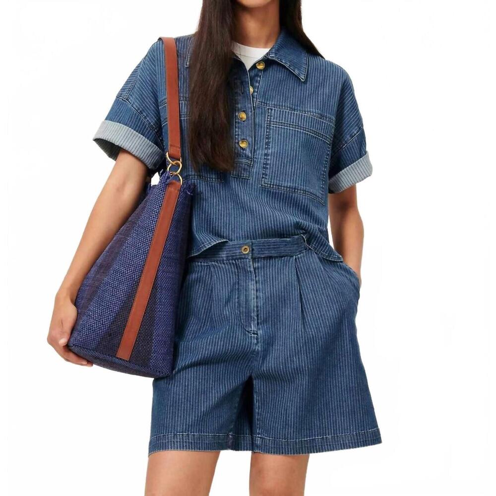 NEW SESSUN newport denim shirt in regate blue